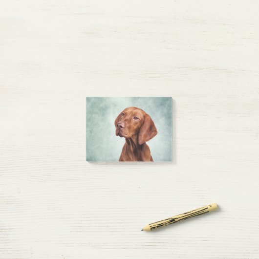 Tekening grappige Vizsla Pointer Post-it® Notes (Op bureau)