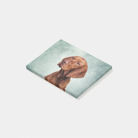 Tekening grappige Vizsla Pointer Post-it® Notes (Schuin)