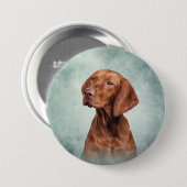 Tekening grappige Vizsla Pointer Ronde Button 7,6 Cm (Voorkant /achterkant)