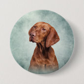 Tekening grappige Vizsla Pointer Ronde Button 7,6 Cm (Voorkant)