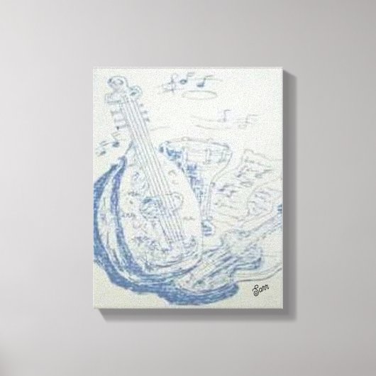 Tekening : Griekse instrumenten Canvas Afdruk (Voorkant)