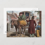 tekening: Het oude vervoer Briefkaart (Voorkant / Achterkant)