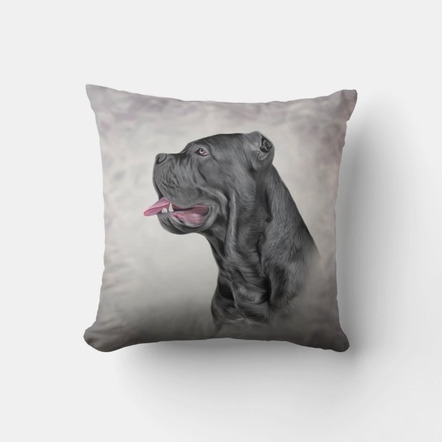 Tekening hond Cane Corso - Italiaanse Mastiff Kussen (Voorkant)