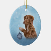 Tekening hond Nova Scotia Duck Tolling Keramisch Ornament (Rechts)