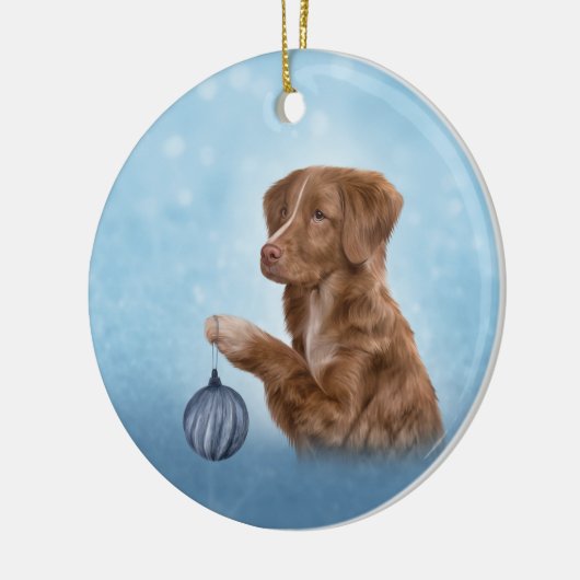 Tekening hond Nova Scotia Duck Tolling Keramisch Ornament (Links)