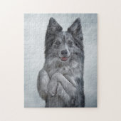 Tekening Hondenras Border Collie Legpuzzel (Verticaal)