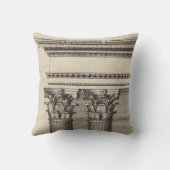 Tekening in gothische kolom Entablature Kussen (Achterkant)