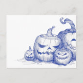  tekening Jack O lantaarns schets Briefkaart (Voorkant)