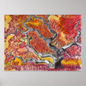 Tekening Japanse mappenstructuur Poster (Voorkant)