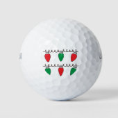 Tekening kerstlampje met tekenreekslampjes golfballen (Voorkant)