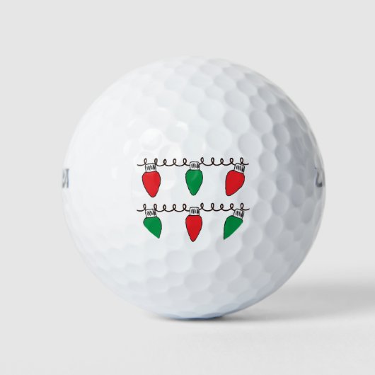 Tekening kerstlampje met tekenreekslampjes golfballen (Voorkant)
