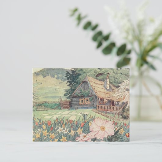  tekening: Klein gebergte in de lente Briefkaart (Staand voorkant)