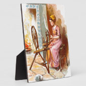  tekening: meisje met draaiend wiel fotoplaat (Zijkant)