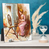  tekening: meisje met draaiend wiel fotoplaat (Zijkant)