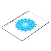 Tekening met blauw glas Lotus-ventilator Notitieboek (Linkerzijde)