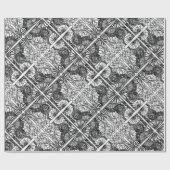 Tekening met flens van zwarte en witte kleur cadeaupapier (Vlak)