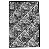 Tekening met flens van zwarte en witte kleur medium cadeauzakje (Voorkant)