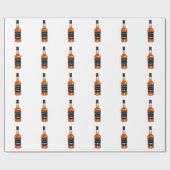 Tekening met flesje met whiskey geïsoleerd op witt cadeaupapier (Vlak)