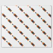 Tekening met flesje met whiskey geïsoleerd op witt cadeaupapier (Vlak)