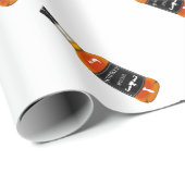 Tekening met flesje met whiskey geïsoleerd op witt cadeaupapier (Rol Hoek)