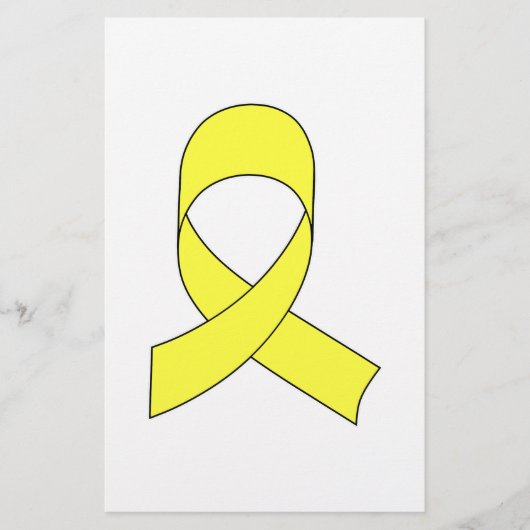 Tekening met gele lint briefpapier (Voorkant)