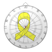 Tekening met gele lint dartbord (Voorkant)