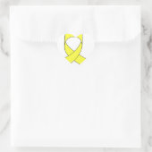 Tekening met gele lint hart sticker (Tas)