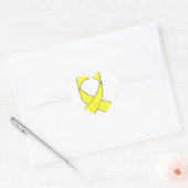 Tekening met gele lint hart sticker (Envelop)