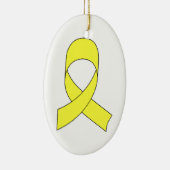 Tekening met gele lint keramisch ornament (Rechts)