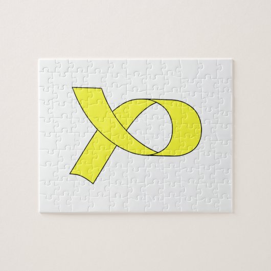 Tekening met gele lint legpuzzel (Horizontaal)