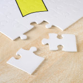 Tekening met gele lint legpuzzel (Zijkant)