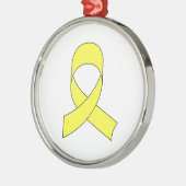 Tekening met gele lint metalen ornament (Links)