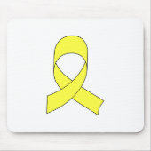 Tekening met gele lint muismat (Voorkant)