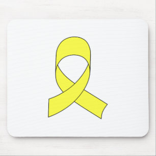 Tekening met gele lint muismat