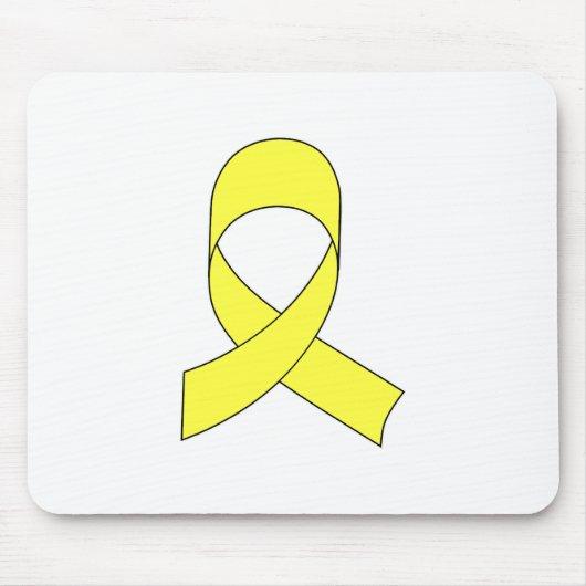 Tekening met gele lint muismat (Voorkant)