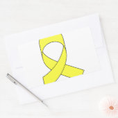 Tekening met gele lint rechthoekige sticker (Envelop)