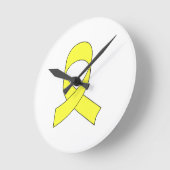 Tekening met gele lint ronde klok (Hoek)