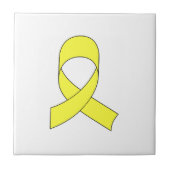 Tekening met gele lint tegeltje (Voorkant)