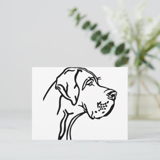 Tekening met groot gesteente briefkaart (Staand voorkant)