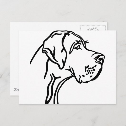 Tekening met groot gesteente briefkaart (Voorkant / Achterkant)