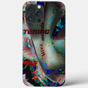 Tekening met knipsel van donkere banner en woordpu Case-Mate iPhone case