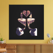 Tekening met koffietekening canvas afdruk (Insitu (Woonkamer))