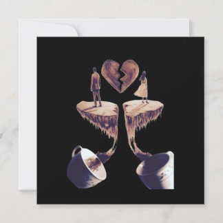 Tekening met koffietekening kaart