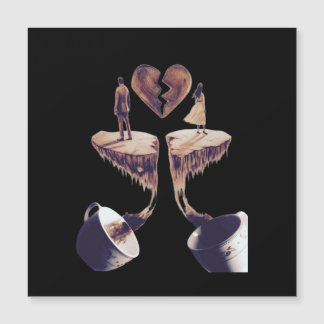 Tekening met koffietekening magnetische uitnodiging