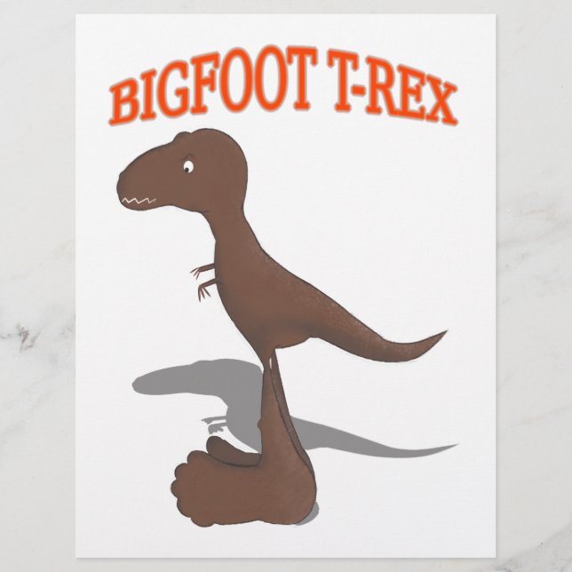 Tekening met voet T-Rex (Voorkant)