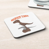 Tekening met voet T-Rex Bier Onderzetter (Linkerzijde)