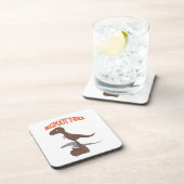 Tekening met voet T-Rex Bier Onderzetter (Rechterzijde)