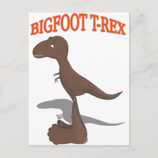 Tekening met voet T-Rex Briefkaart