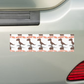 Tekening met voet T-Rex Bumpersticker (Op auto)