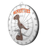 Tekening met voet T-Rex Dartbord (Voorkant Rechts)